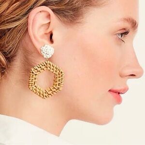 J. Crew Rattan Beaded Earrings